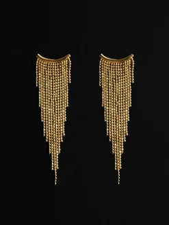 Curtain Call Cascading Earrings - Gold