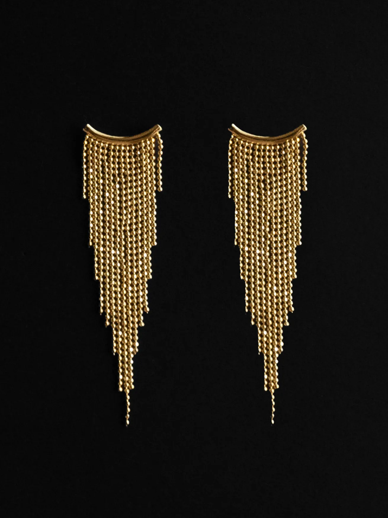 Curtain Call Cascading Earrings - Gold