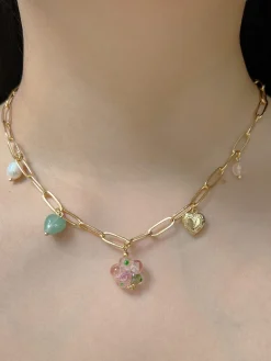 DAINTY FLOWER Heart Lockets Gift Set