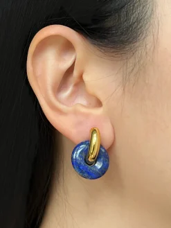 Donut Hoops - Lapis Lazuli