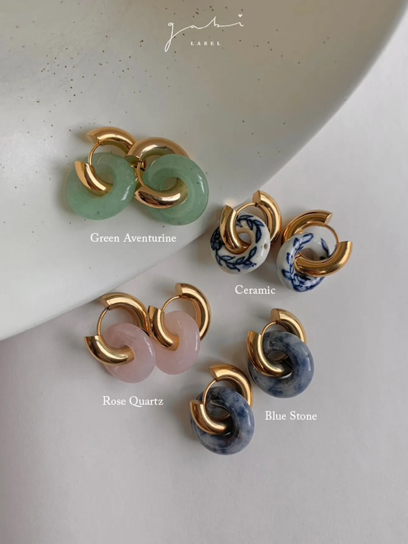 Donut Hoops - Rose Quartz