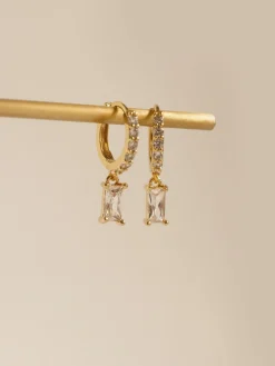 DREAM Huggies - Clear *18K Gold-plated