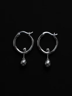 Droplet Hoops - Silver