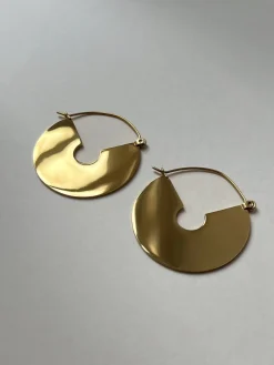 Eclectic Gold Flat Hoops