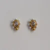 Elegant Pearl And Gemstone-Encrusted Earstuds