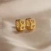 ELLA Huggies - Clear *Gold-plated