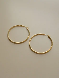 Essential Thin Hoops - Large *18K Gold-plated S925