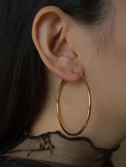 Essential Thin Hoops - Large *18K Gold-plated S925