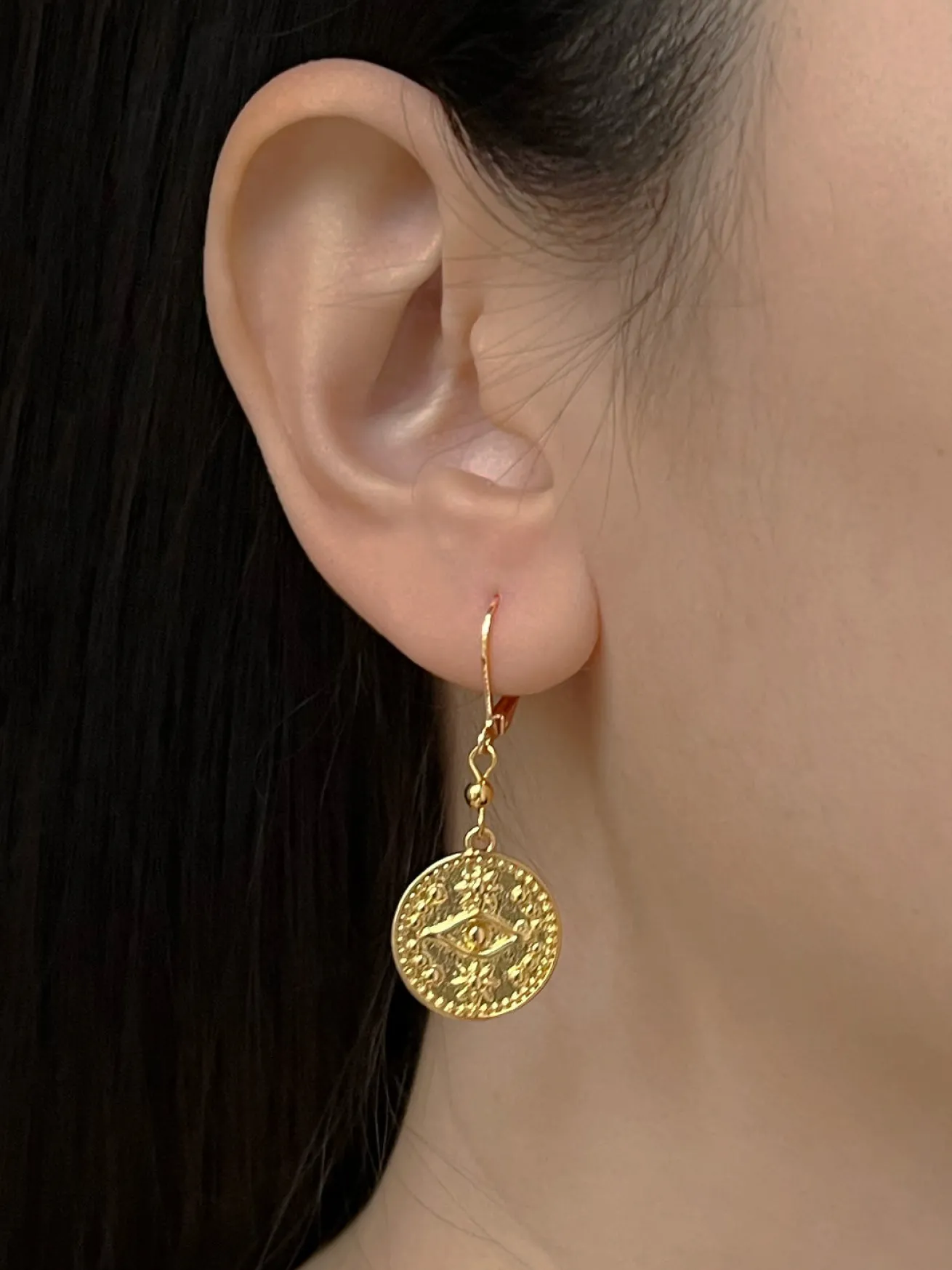 Evil Eye Pendant Earrings