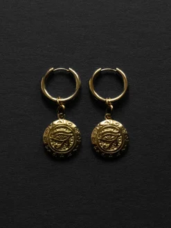 Eye of Horus Hoops - Gold