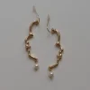 Face Earrings With Little Pearls