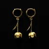 Flower Dangle Huggies - Gold
