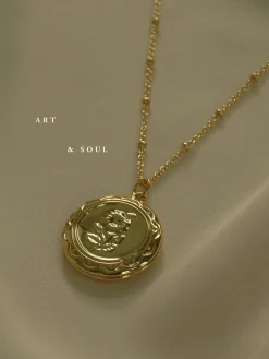 Flower Locket Necklace *14K Gold-plated