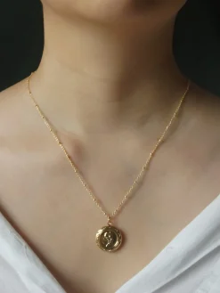 Flower Locket Necklace *14K Gold-plated