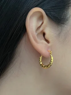 Fluid Gold Hoops