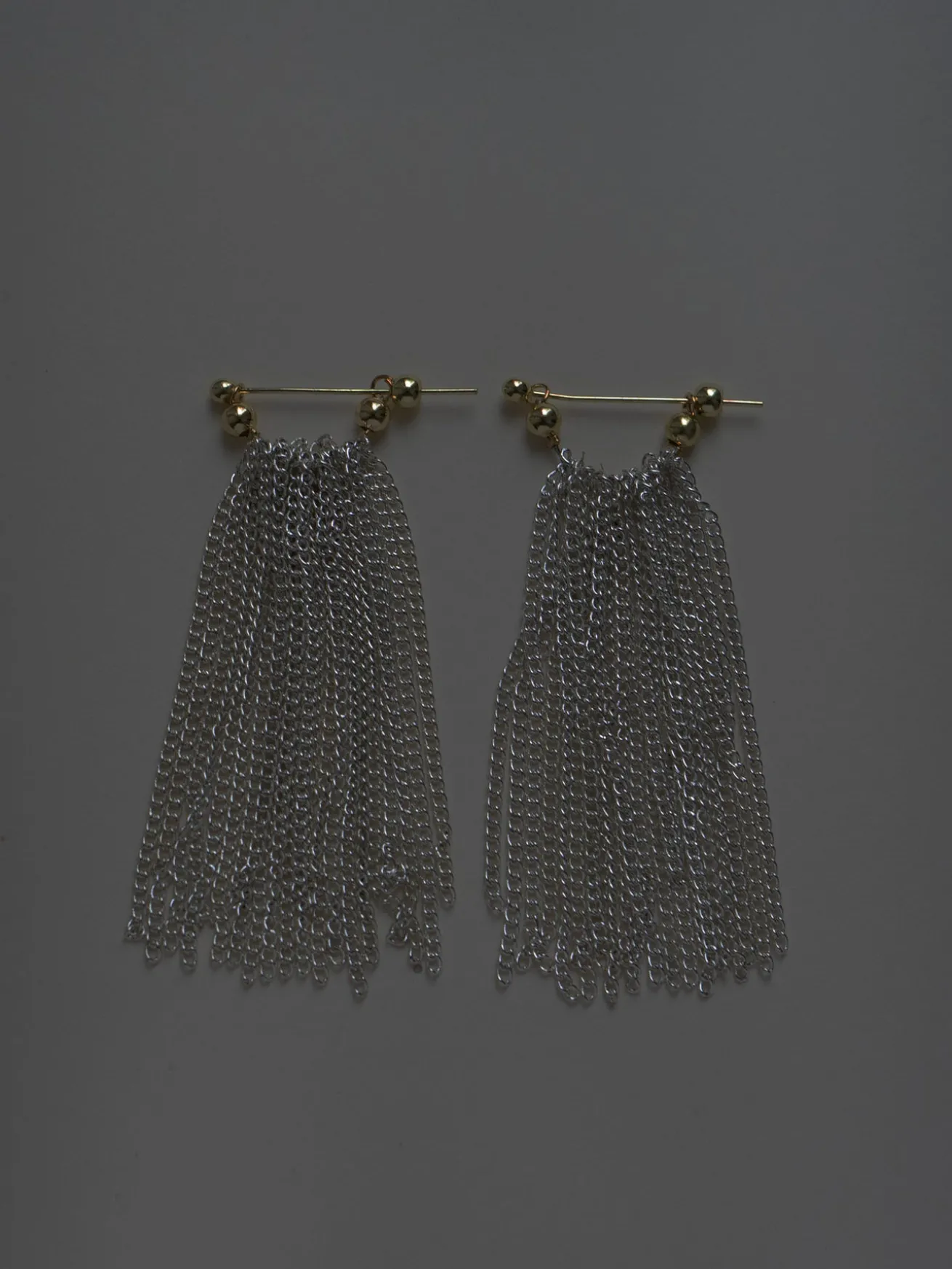 Fluidity Silver Chain Earrings - Long