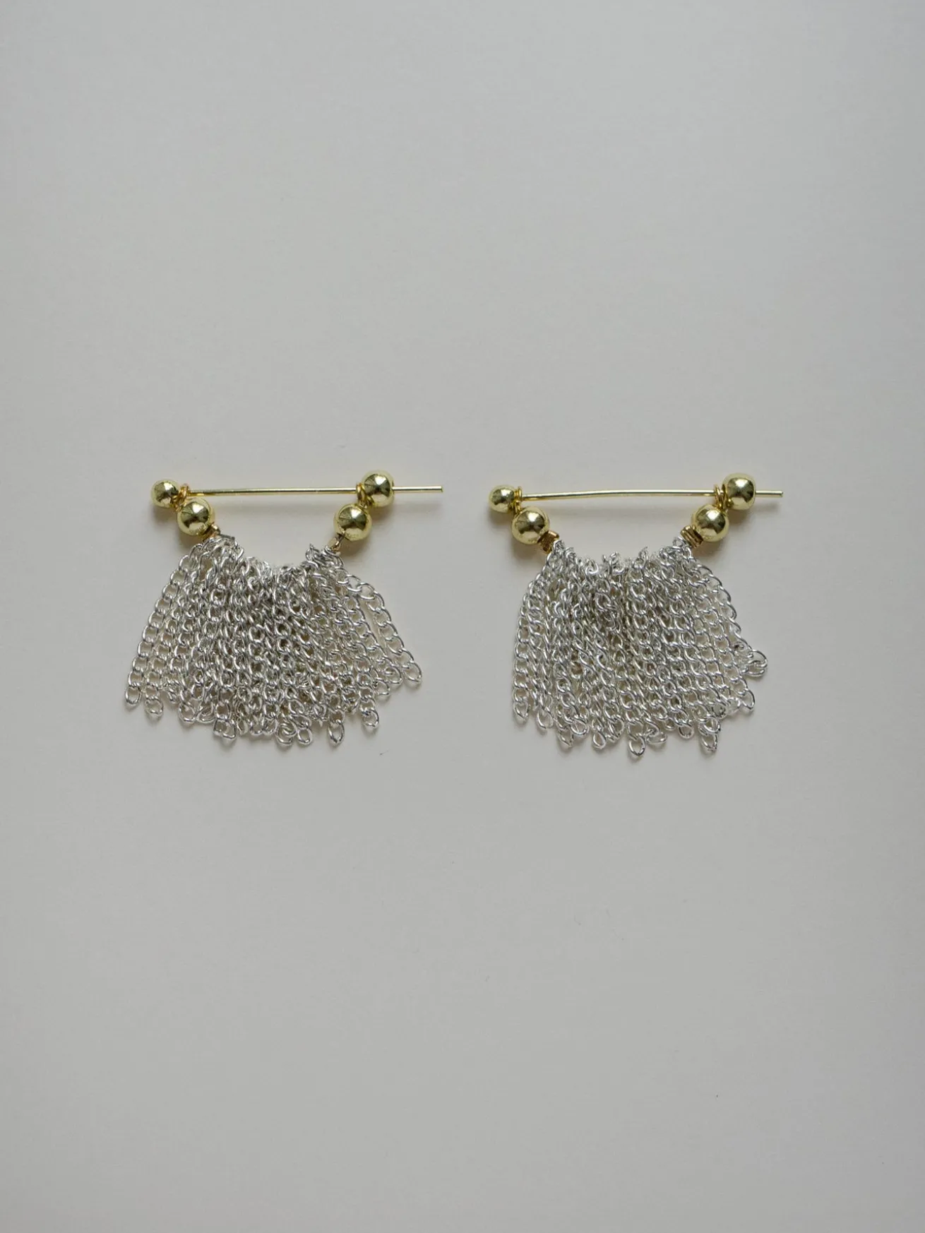 Fluidity Silver Chain Earrings - Short