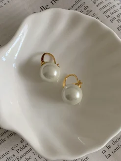 Gabi Pearl Earrings *18k Gold-plated