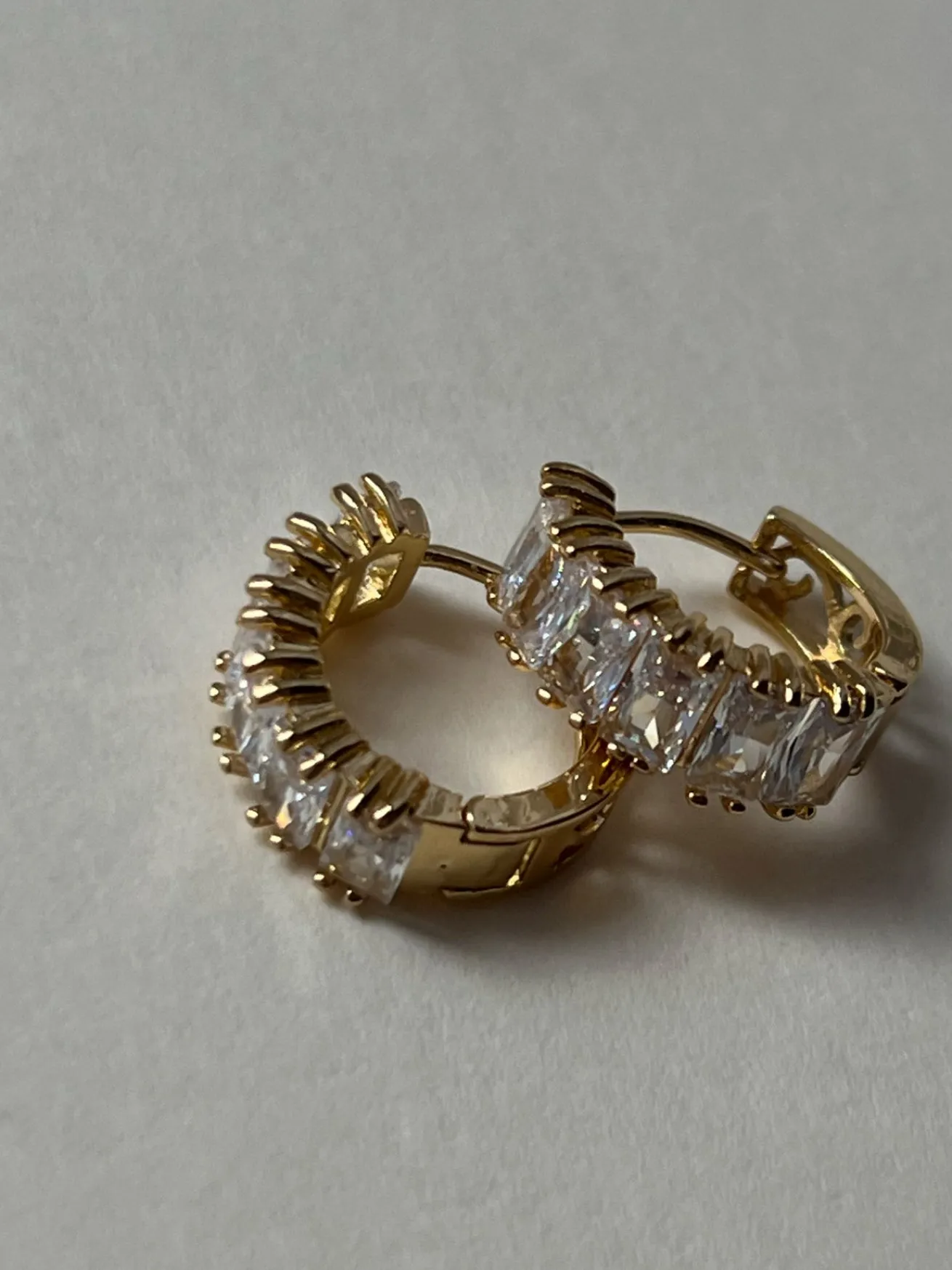 Gemstone Huggie Hoops