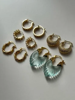 Gemstone Huggie Hoops
