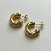 Gemstone-encrusted hoops