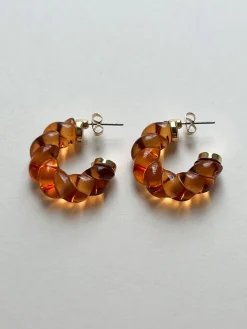 Glacial Hoops - Orange-Red