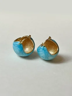 Glazed Donut Ball Hoops - Blue Icing