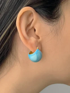 Glazed Donut Ball Hoops - Blue Icing
