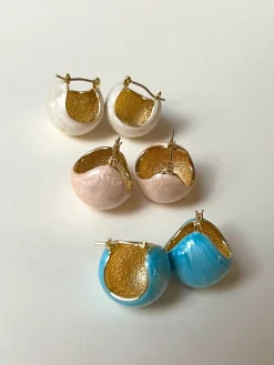 Glazed Donut Ball Hoops - Blue Icing