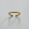 Globular Ring With Gemstone - Clear