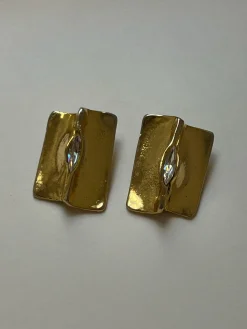 Gold Armour with Crystal Gemstones Clip-Ons (Vintage)