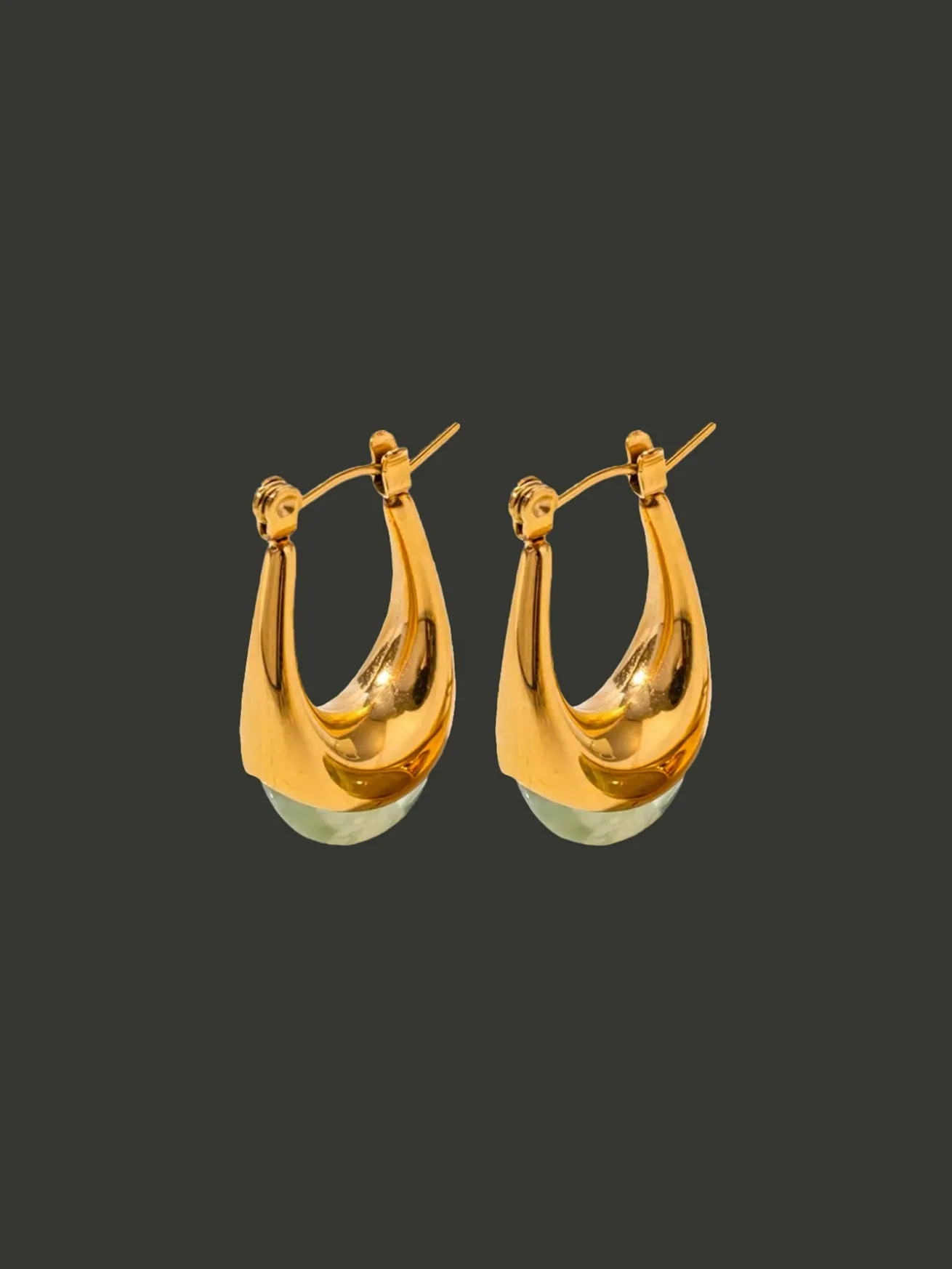 Gold Lucite Hoops - Elixir