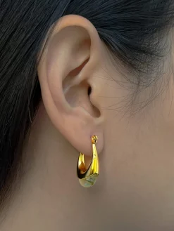 Gold Lucite Hoops - Elixir