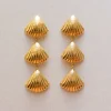 Gold Triple Shell Earrings
