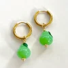 Green Pear Hoops