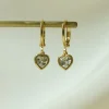 Heart Gem Huggies - Clear