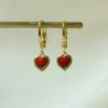 Heart Gem Huggies - Red