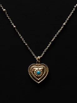 Heart of Stone Necklace - Blue