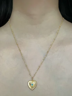 Heart of Stone Necklace - Blue
