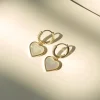Heart Shell Pendant Huggies