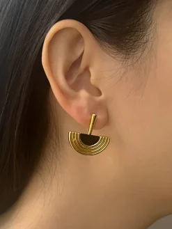 Heirloom Semi-Circle Earrings