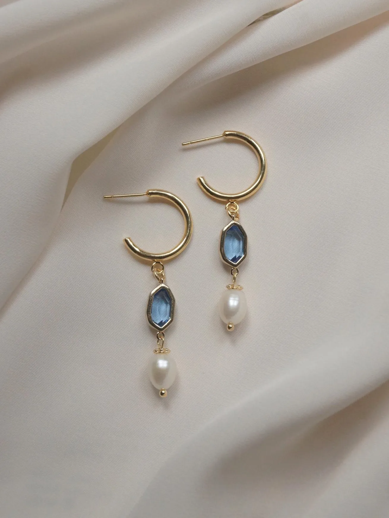 Hildur Earrings - Cornflower Blue *18K Gold-plated