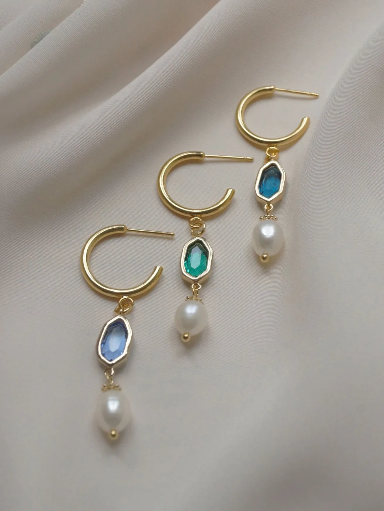 Hildur Earrings - Cornflower Blue *18K Gold-plated