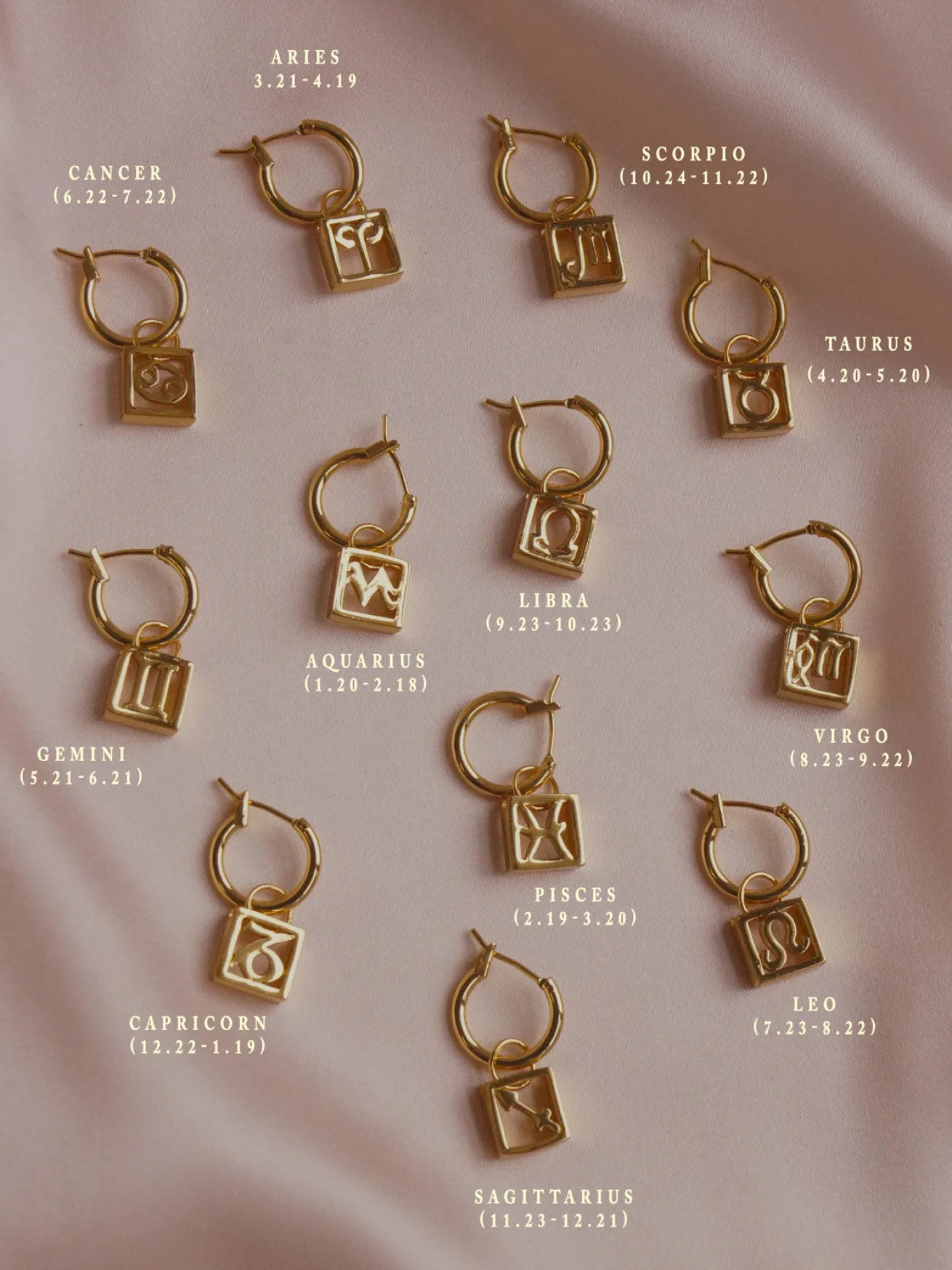 Horoscope Hoops *Gold-plated