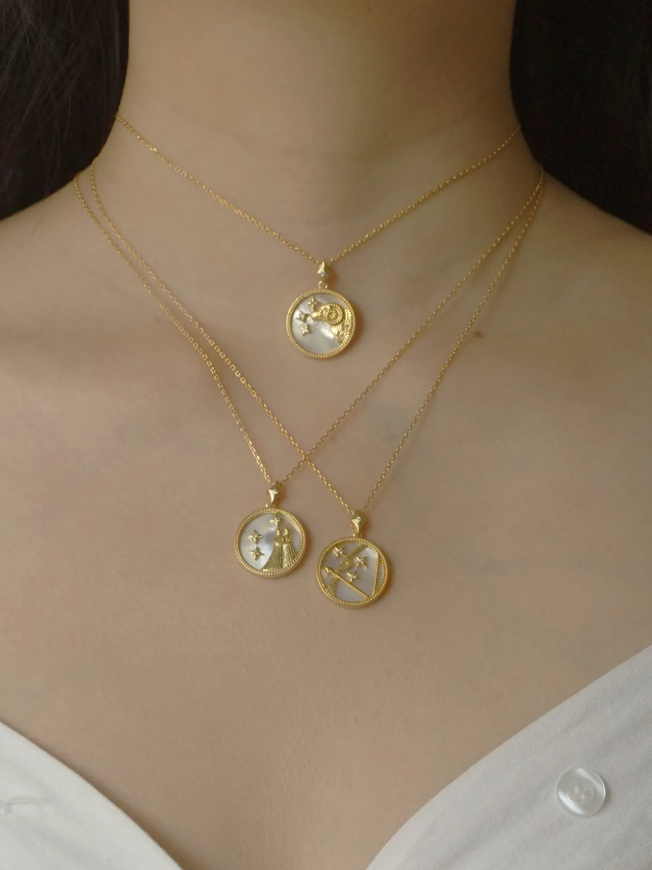 Horoscope Shell Necklace *Gold-plated S925