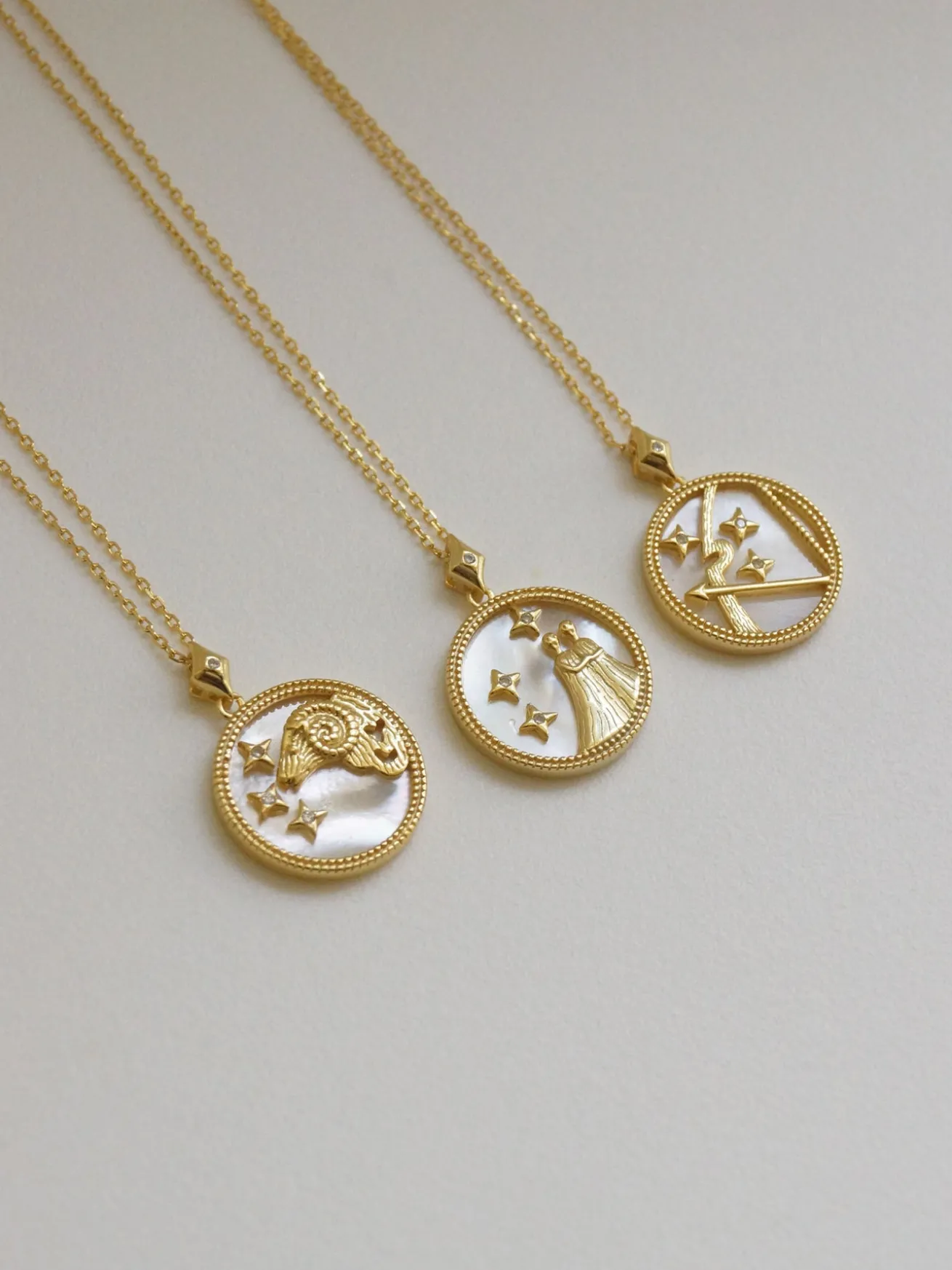 Horoscope Shell Necklace *Gold-plated S925