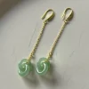 Infinity Jade Dangle Earrings