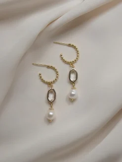 Ingrid Earrings - Clear *18K Gold-plated
