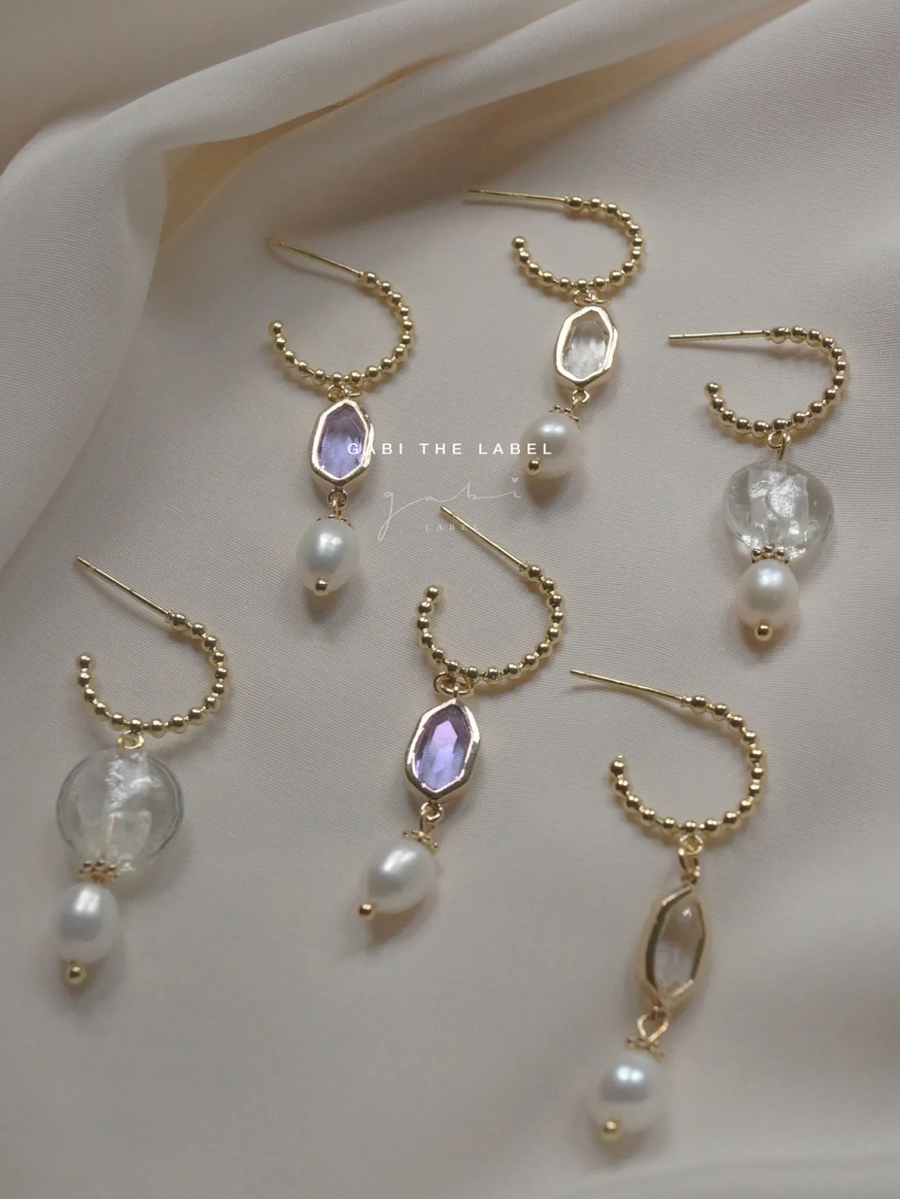 Ingrid Earrings - Clear *18K Gold-plated