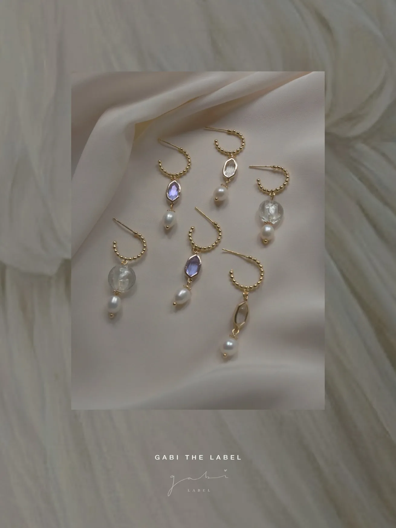 Ingrid Earrings - Clear *18K Gold-plated